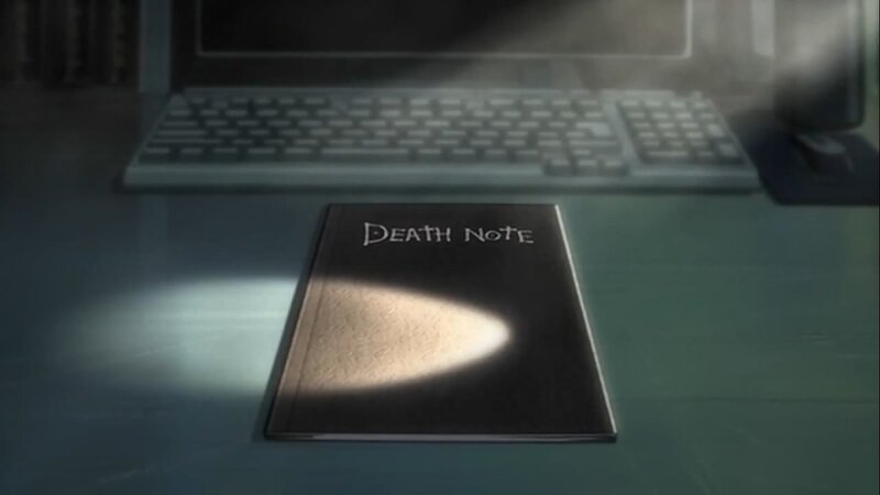 Death Note on a desk