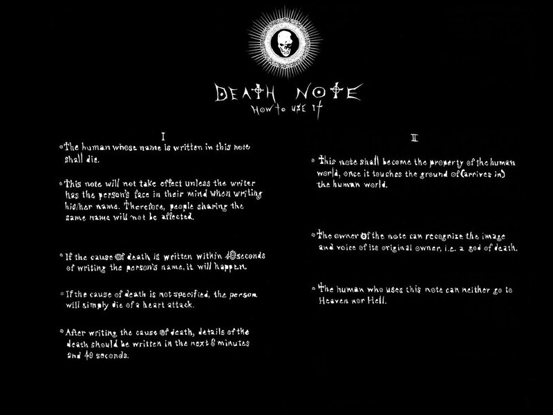 Death Note rules