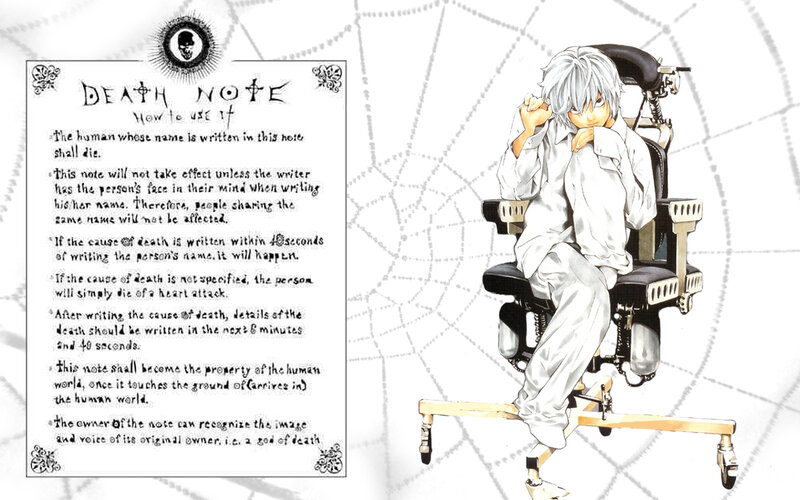 Death Note rules and character