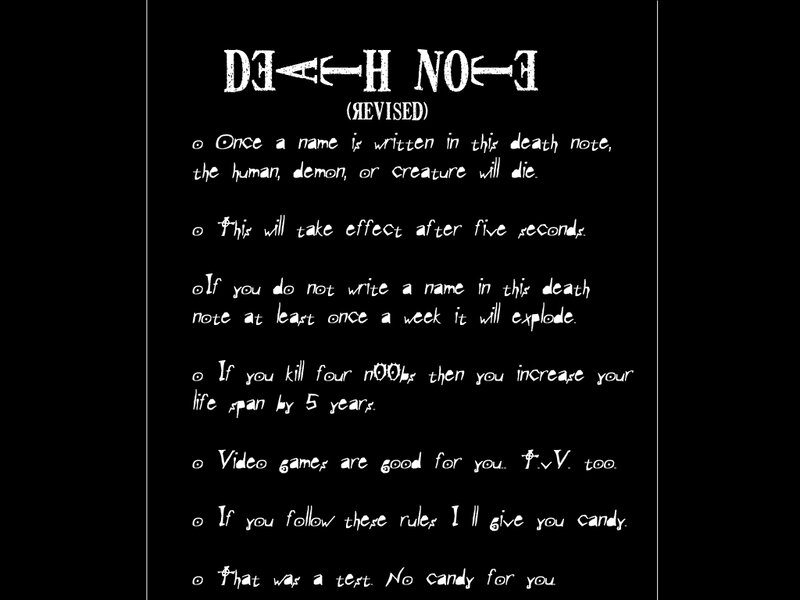 Death Note rules