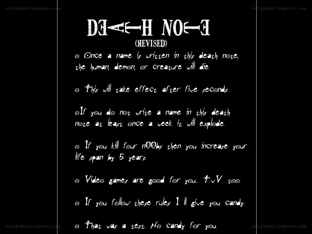 Death Note rules