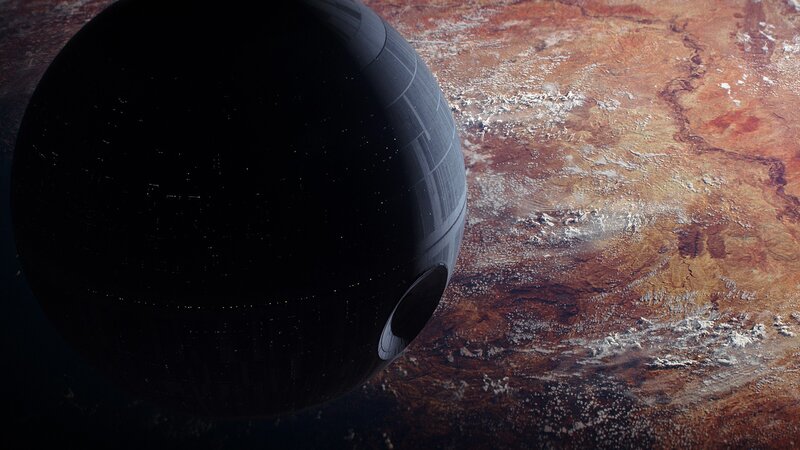 Death Star Above Planet — Black