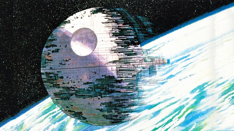 Death Star Above Planet