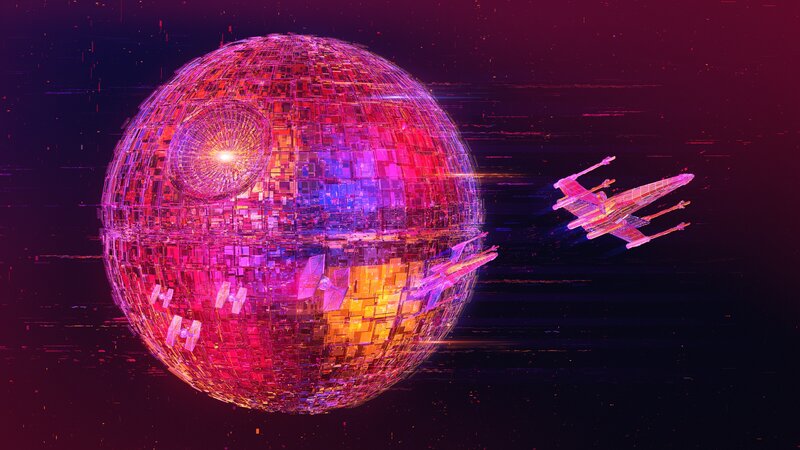 Death Star and X-wing