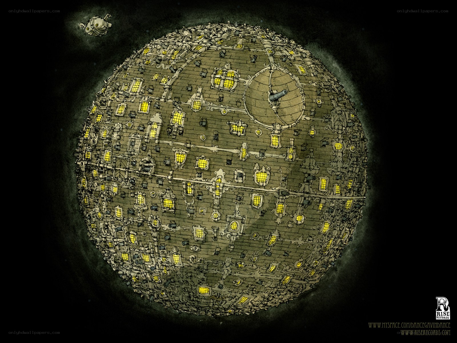 Death Star cityscape illustration