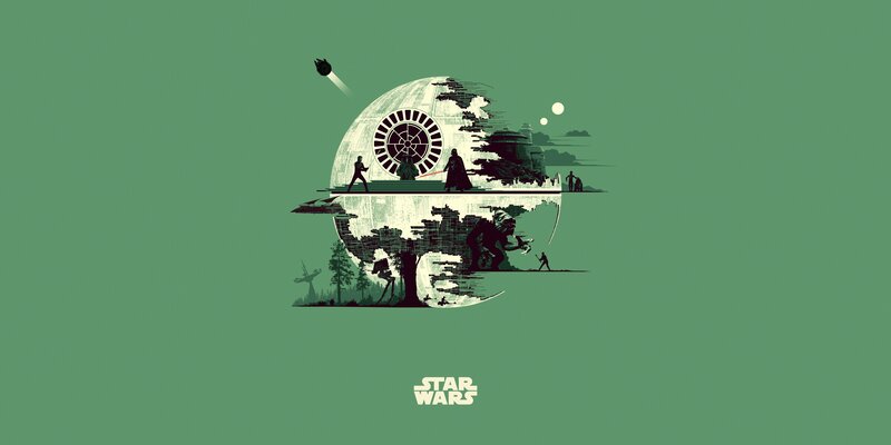Death Star Illustration — Green