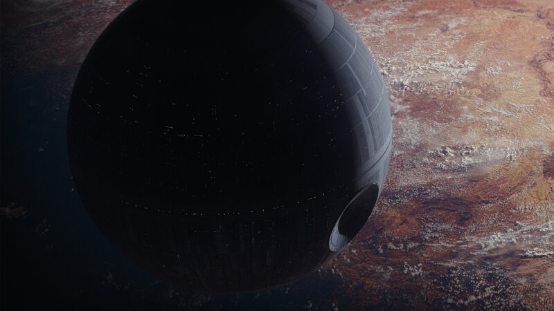Death Star Orbiting Planet