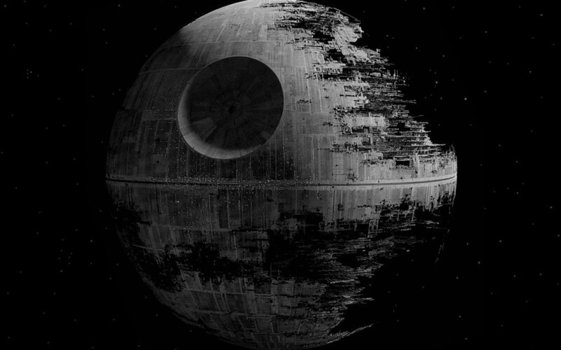 Death Star Space Station — Black, Dramatic, Night, Photograph, Stars
