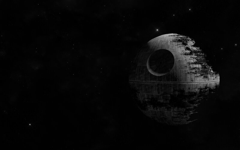 Death Star Space Station — Black, Dramatic