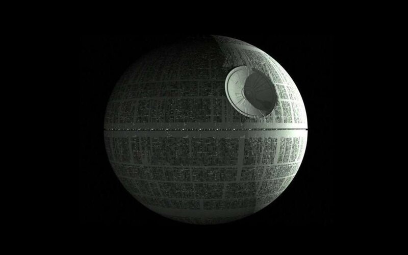 Death Star Space Station — Gray, Dramatic