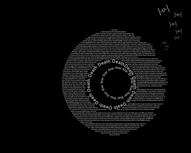 Death Star text pattern