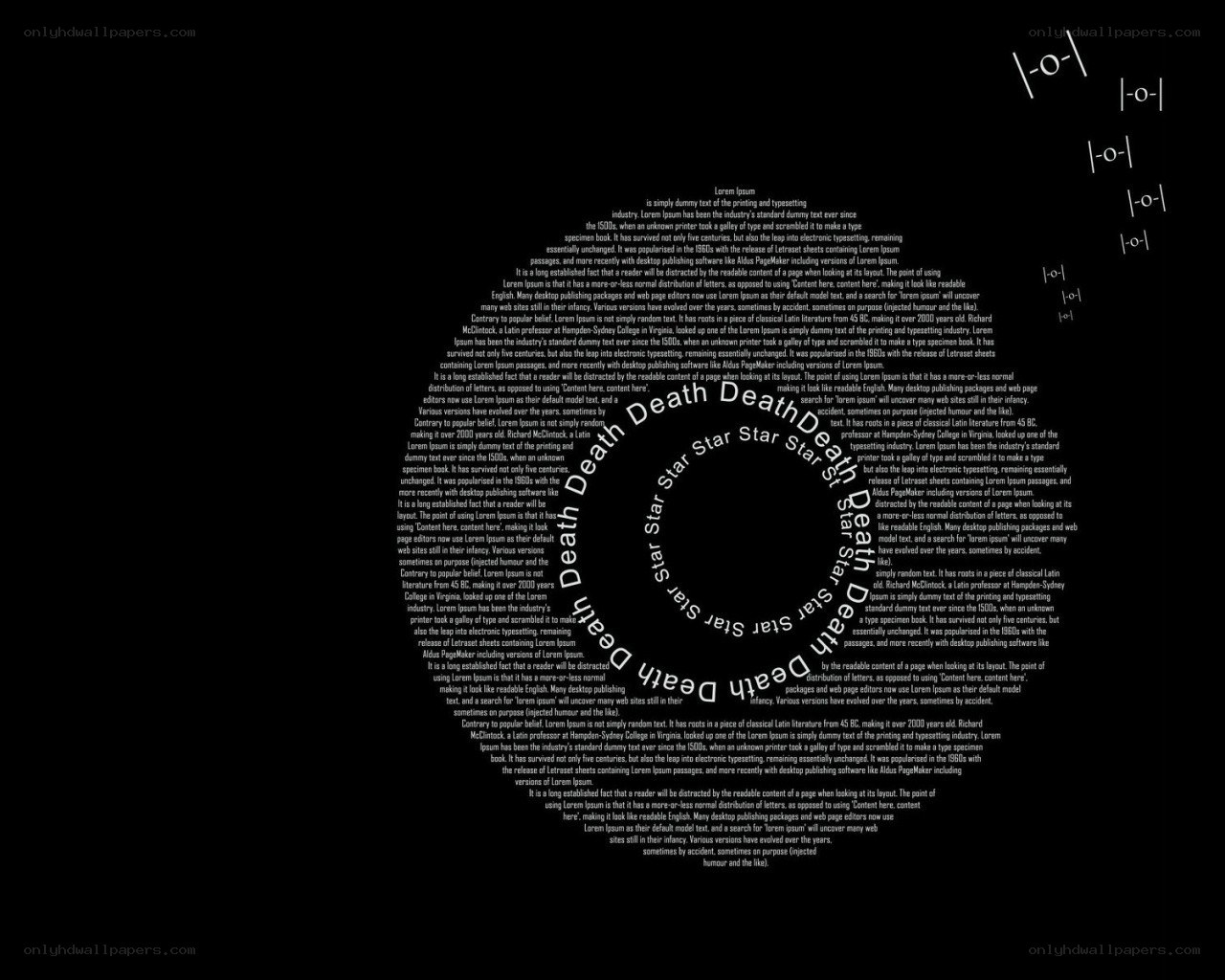 Death Star text pattern