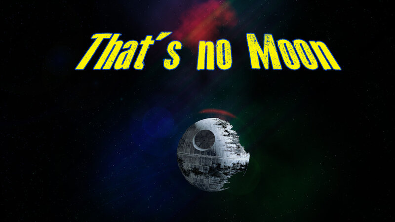 Death Star with text