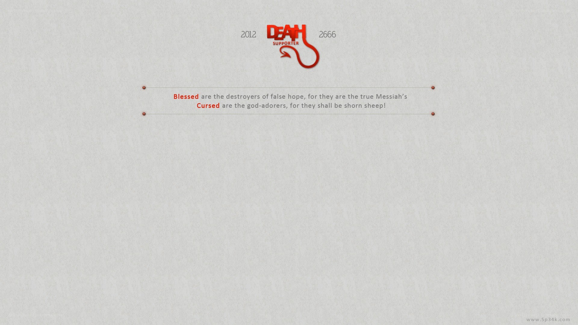 Death Supporter logo and quote
