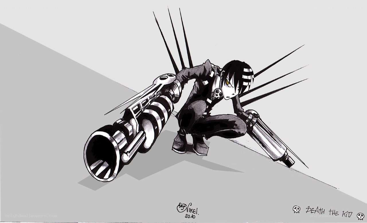 Death the Kid with weapons