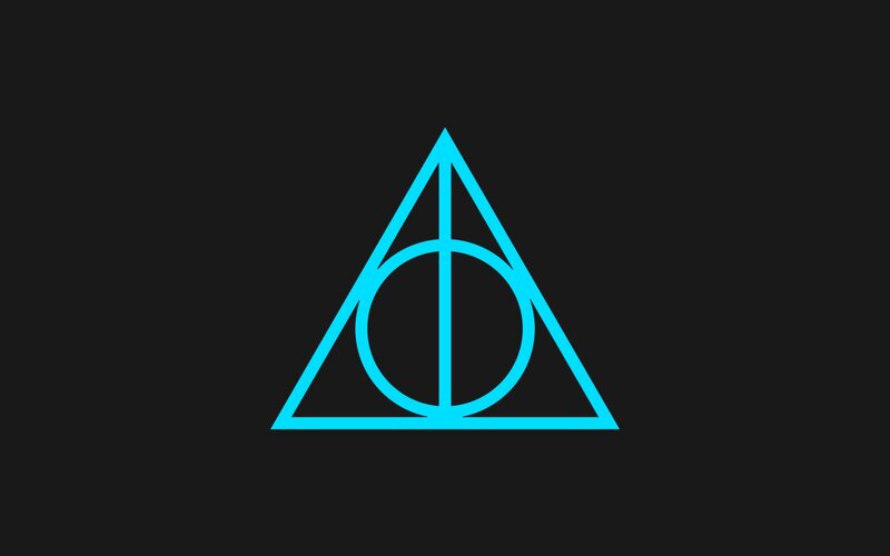 Deathly Hallows Symbol — Cyan