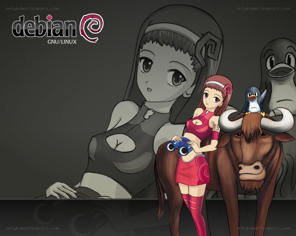 Debian Linux promotional art