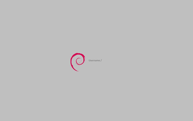Debian Login Screen
