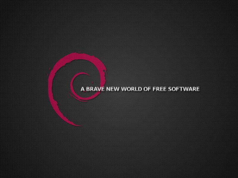 Debian logo and slogan