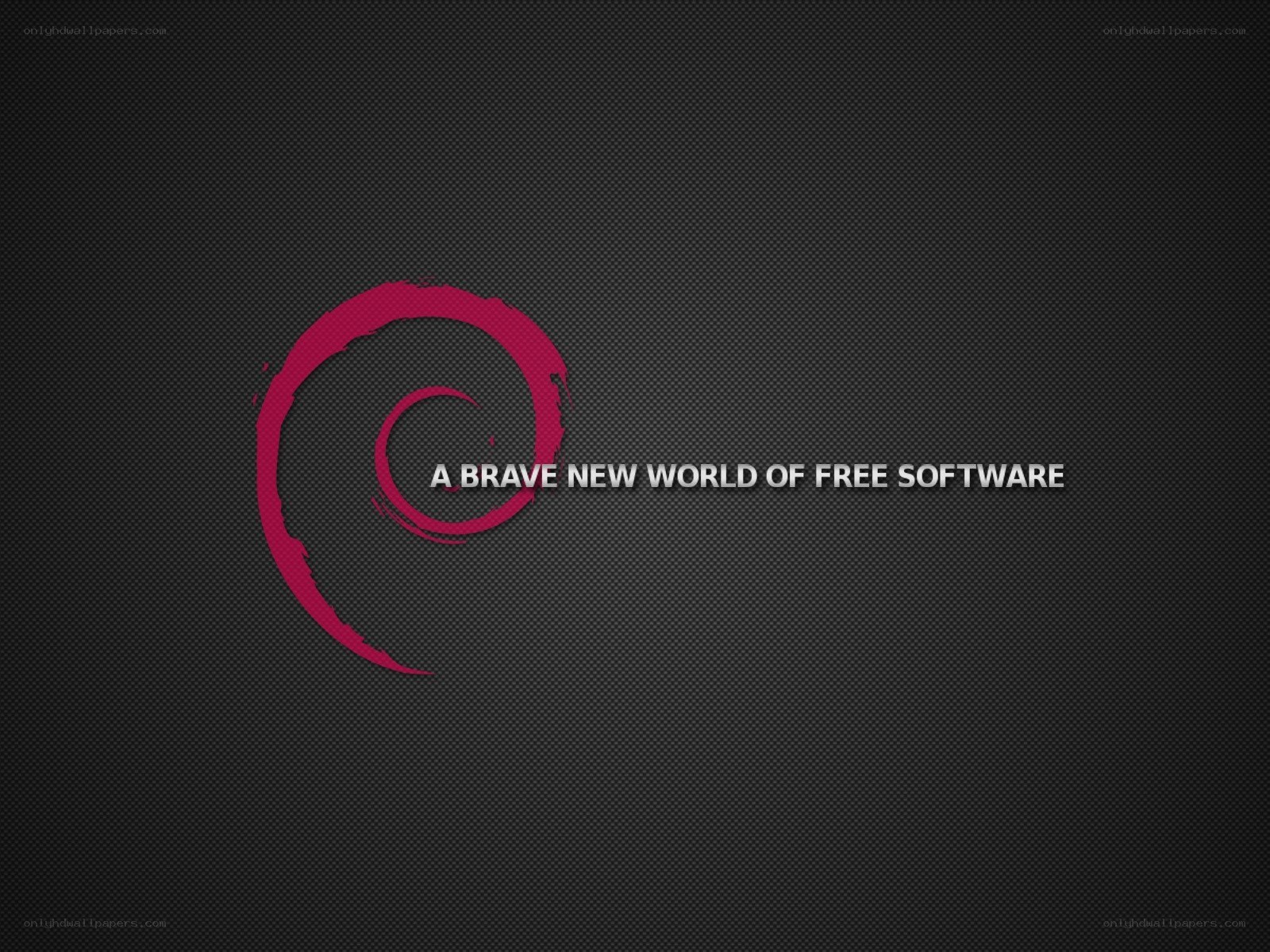 Debian logo and slogan
