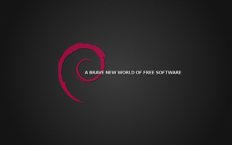 Debian logo and slogan