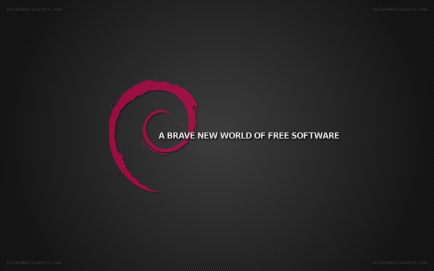 Debian logo and slogan