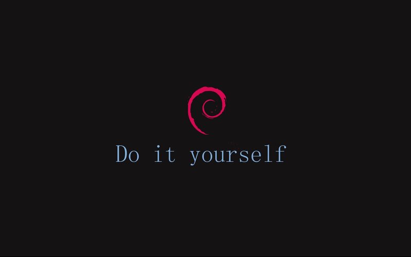 Debian Logo and Text