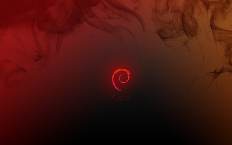 Debian Logo in Smoke