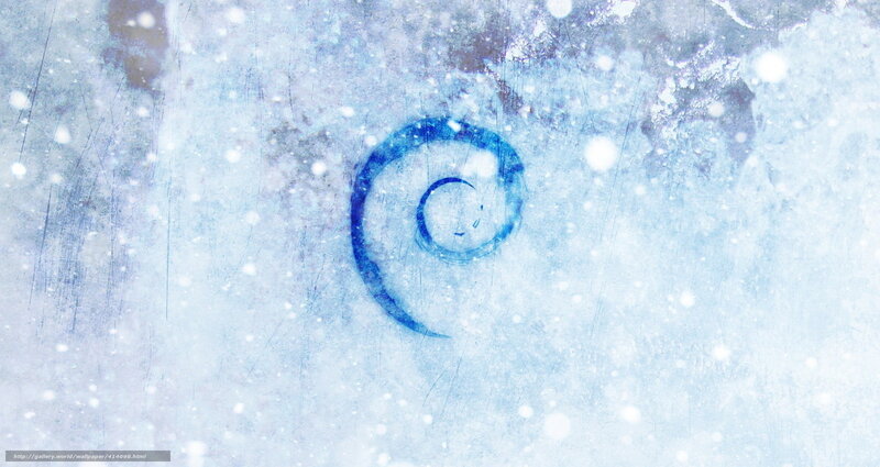 Debian Logo in Snow