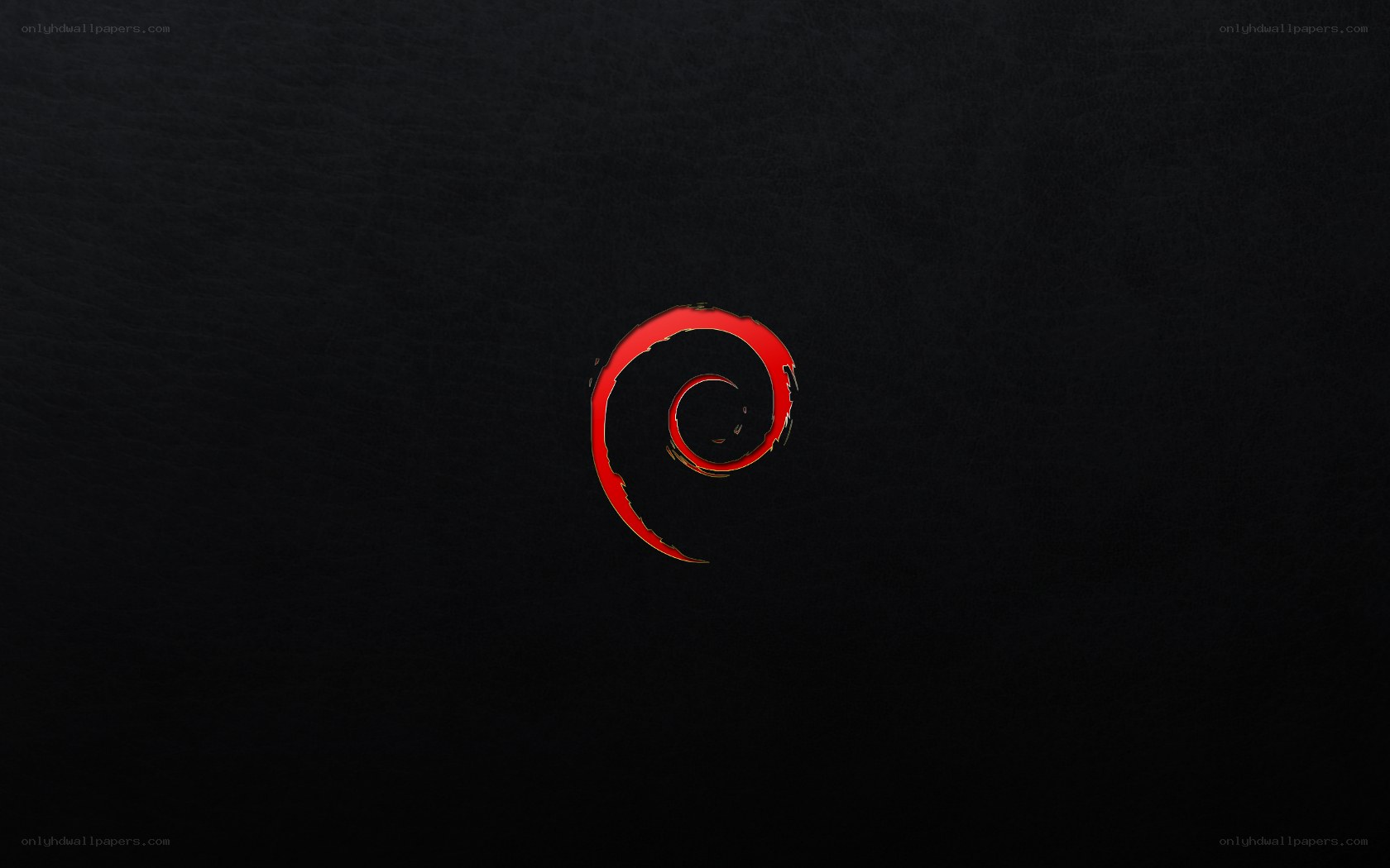 Debian logo on black background