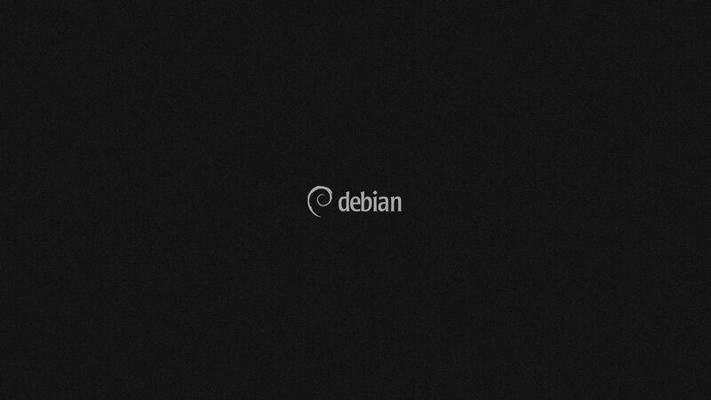 Debian Logo on Black — Neutral