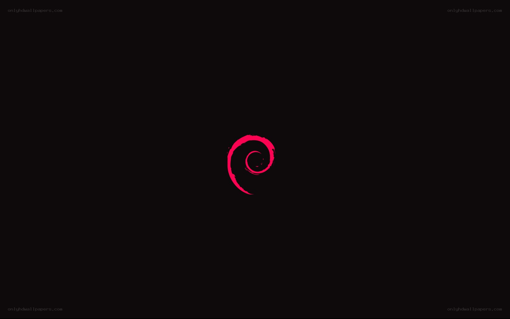 Debian logo on black