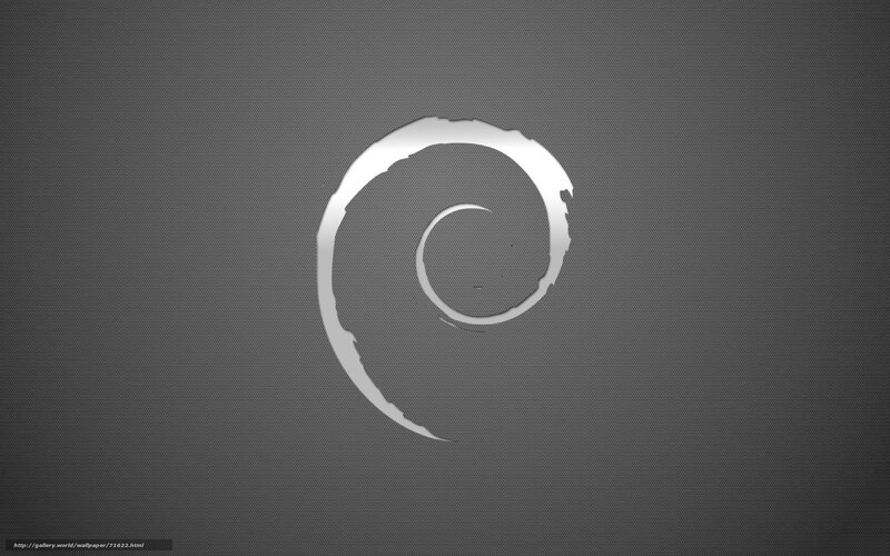 Debian logo on dark background