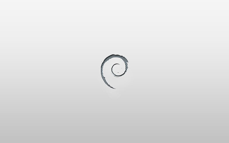Debian Logo on Gray