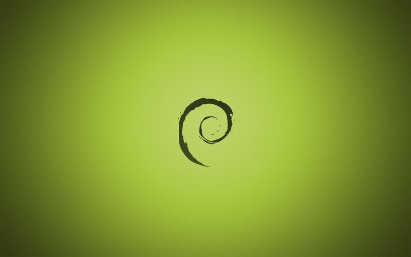 Debian Logo on Green — Calm