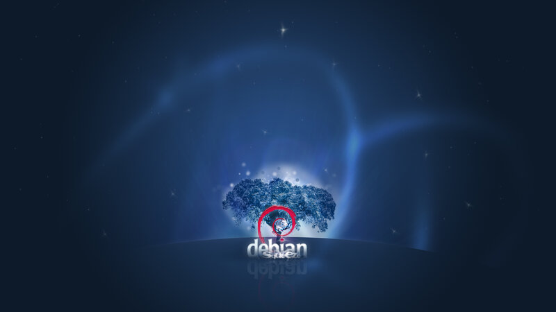 Debian Logo on Hill