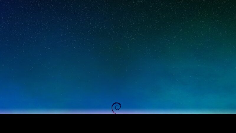 Debian Logo on Horizon