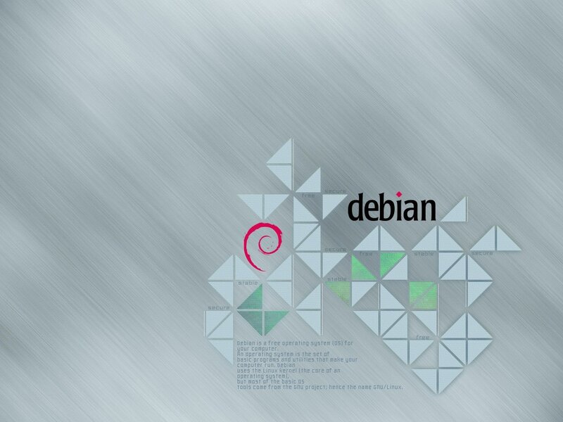 Debian Logo on Metal