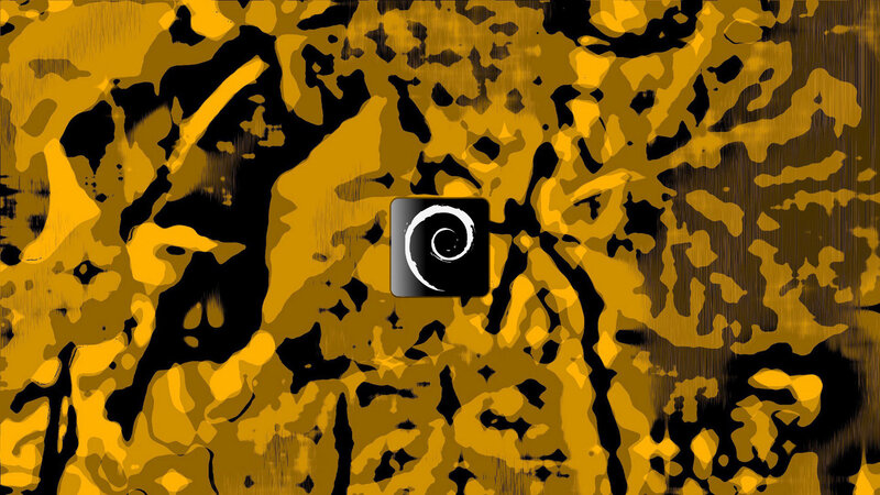 Debian Logo on Patterned Background