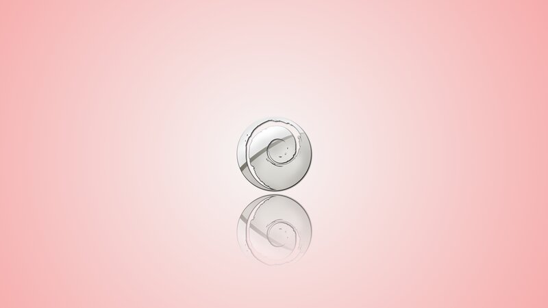 Debian Logo on Pink