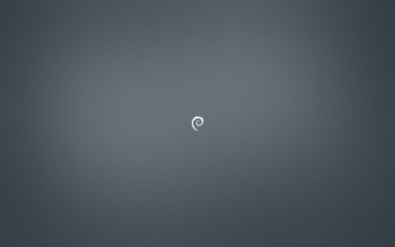 Debian Logo on Screen