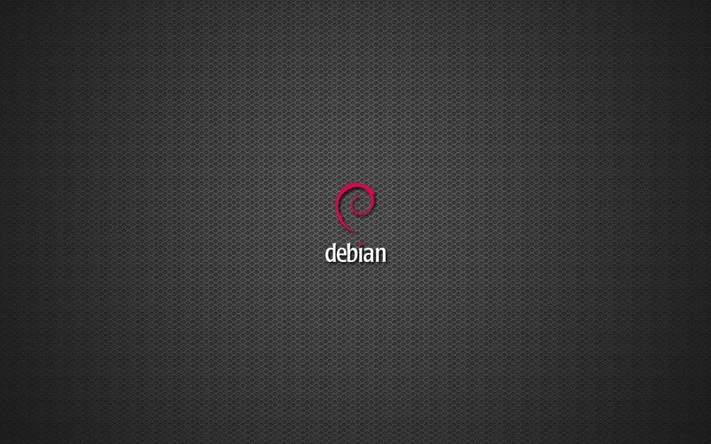 Debian logo on textured background