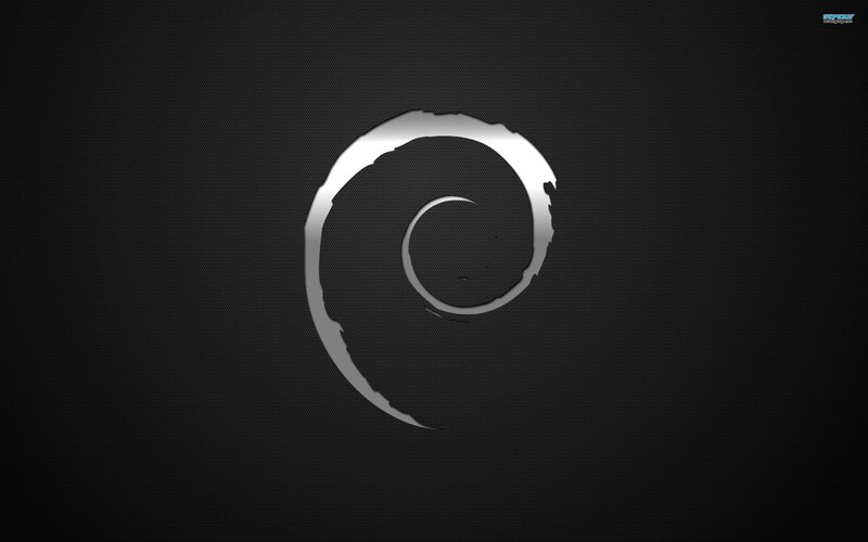 Debian Logo Spiral — Black