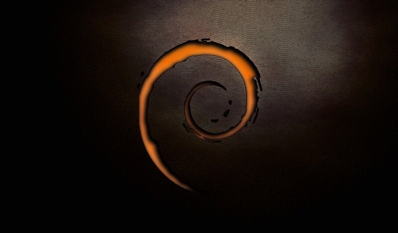 Debian Logo Spiral — Orange
