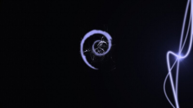 Debian Logo Swirl — Black