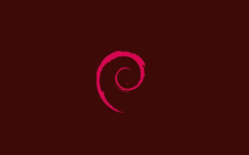 Debian Logo Swirl — Red, Calm