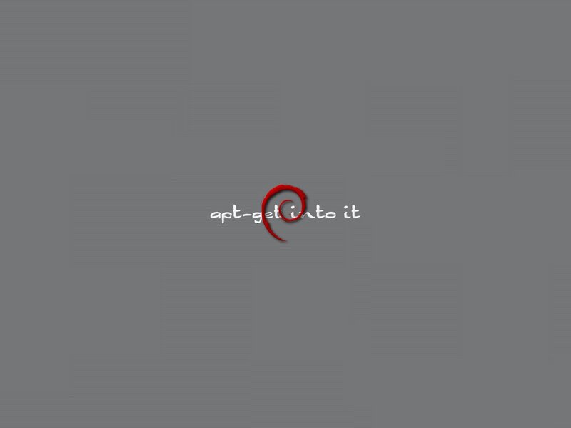 Debian logo with command