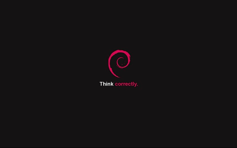 Debian logo with tagline