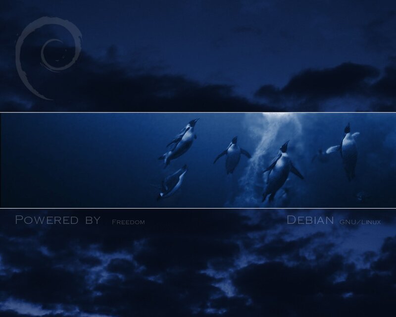 Debian penguin wallpaper
