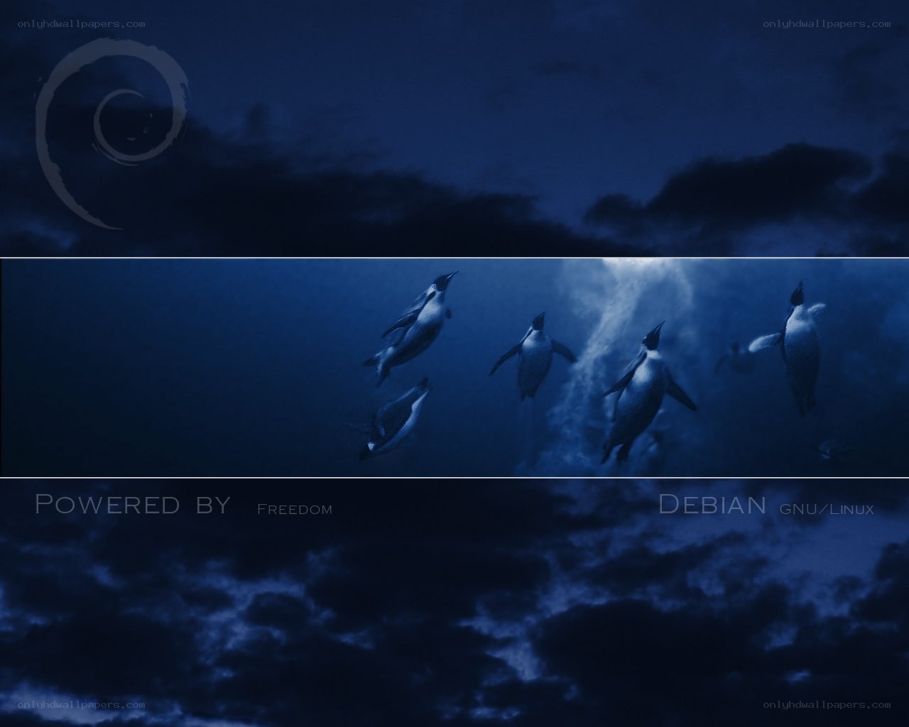 Debian penguin wallpaper